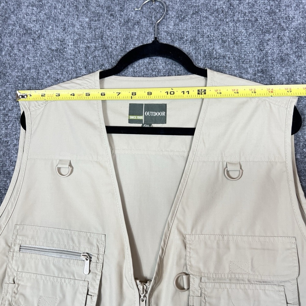 Outdoor Utility Fishing Vest Men's 6XL Beige Multi‎ Pocket Hiking Hunting Safari - Picture 4 of 13